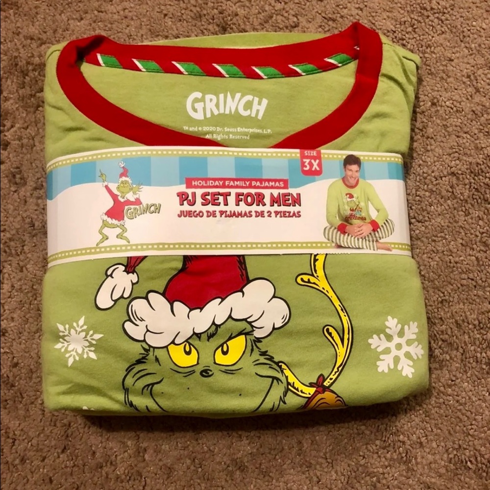 (SOLD)Dr. Seuss The Grinch Pajama PJ Set for Men Pajamas size 3XL